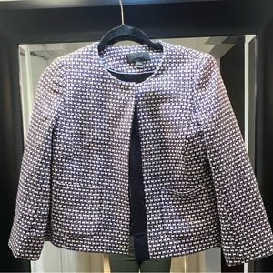 Purple and silver thread tweed lady jacket
